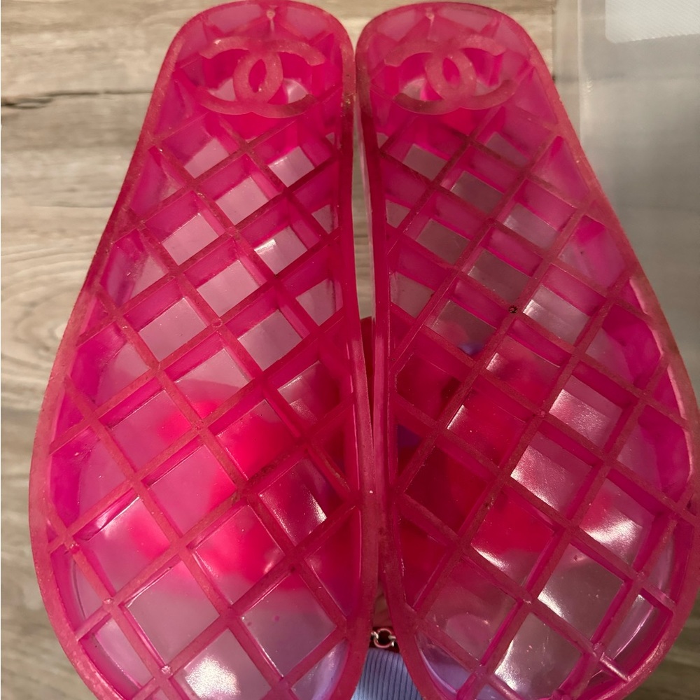 Chanel pink jelly slides size 41 box included - Picture 4 of 7